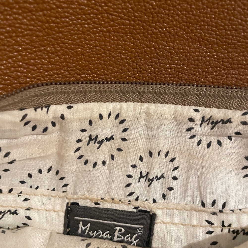 Myra Bag Brown Tooled Leather Crossbody with Fringe - Picture 5 of 8